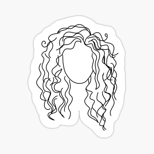 Curly Hair Stickers for Sale