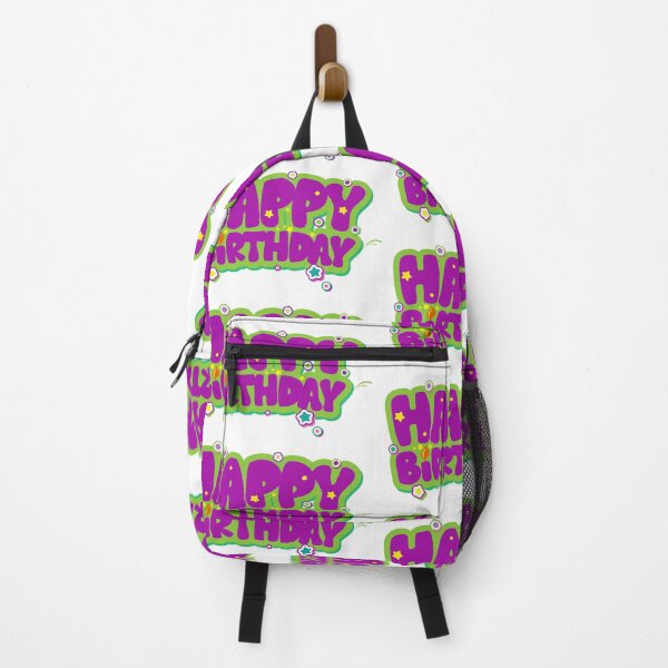 Item preview, Birthday cake, Purple and Green Happy Birthday, blue background happy birthday designed and sold by Bashar-Design.