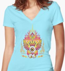 Kustom King Women's Fitted V-Neck T-Shirt