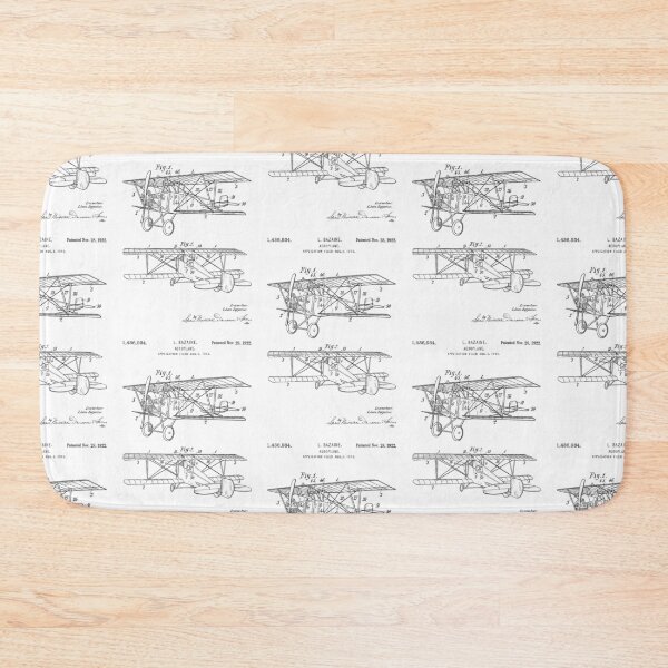 Item preview, Aeroplane 1922 patent black designed and sold by InkedArtPrints.