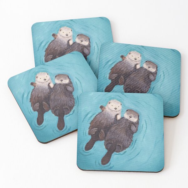 Item preview, Otterly Romantic - The Official Otters Holding Hands designed and sold by wguineapigsfly.