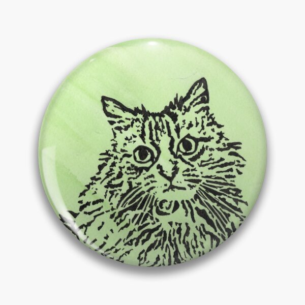 Item preview, Gato maine coon mullido pensativo designed and sold by INKconceivable.