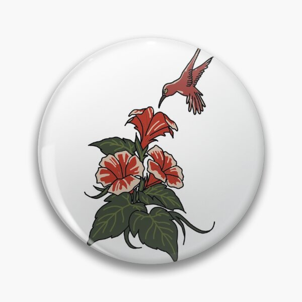 Item preview, Hummingbird with Flowers art designed and sold by lexlshop.