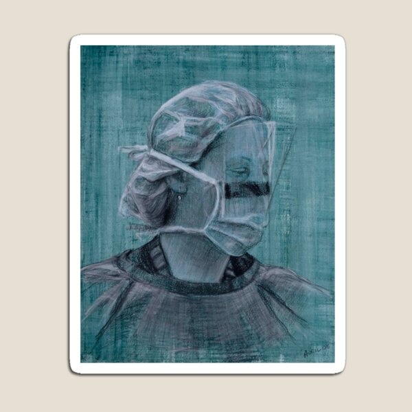 Nurse Karen - Drawing, by Adelaide Artist Avril Thomas - South Australian Artist Magnet