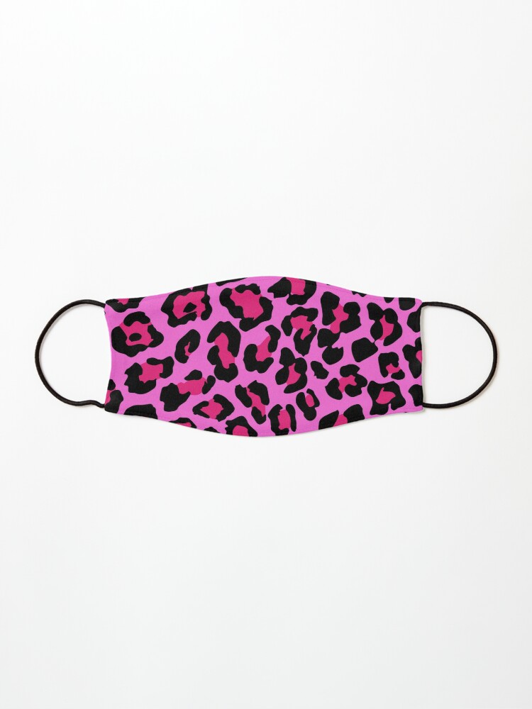 Pink leopard print mask