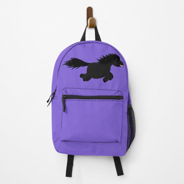 Item preview, Cute running black Shetland pony cartoon illustration designed and sold by FrogFactory.