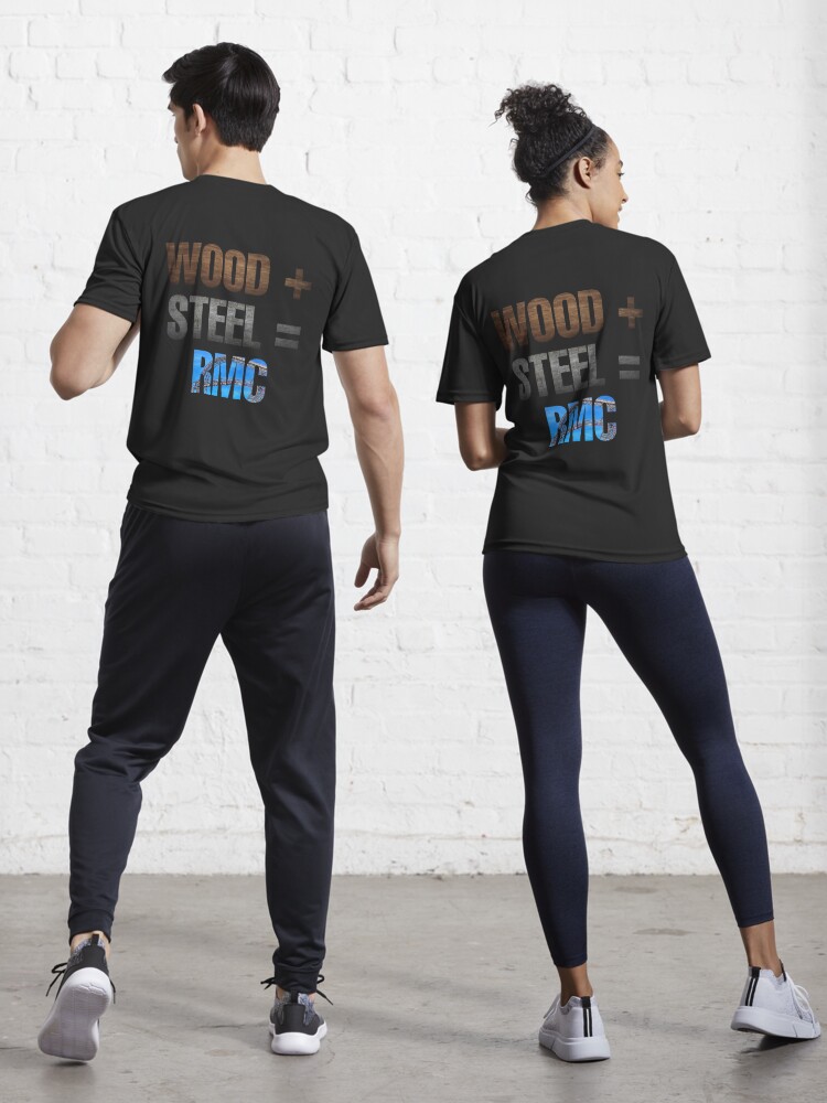 Rocky mountain construction Wood+steel=RMC Active T-Shirt for Sale by  Thrillgiftsuk