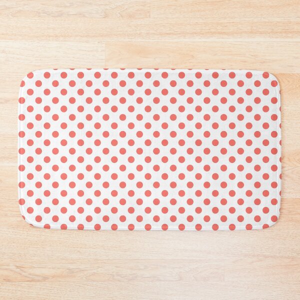 Item preview, Coral Polka Dots on White Background designed and sold by Bumblefuzzies.