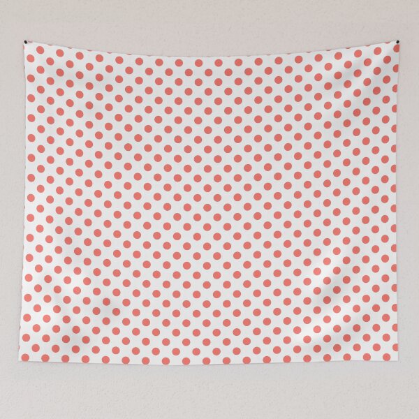 Item preview, Coral Polka Dots on White Background designed and sold by Bumblefuzzies.