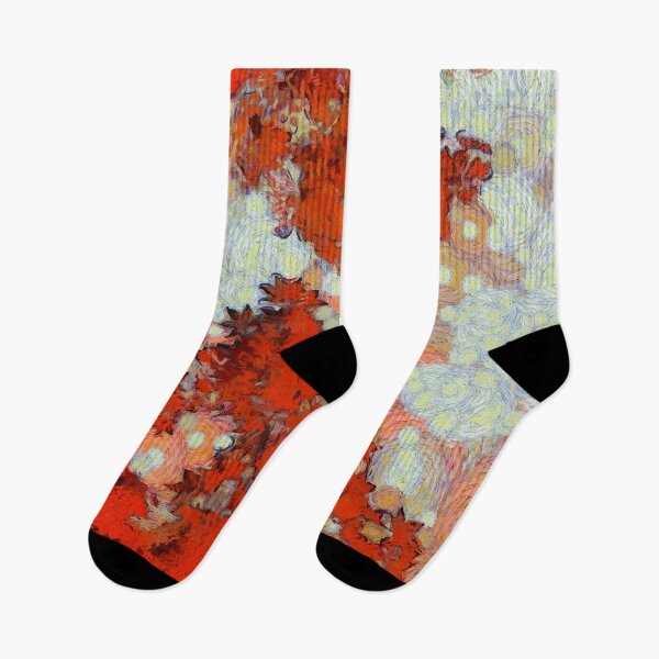 Item preview, Painted  red maple leaves in Van Gogh style  designed and sold by AnnaMelekhina.