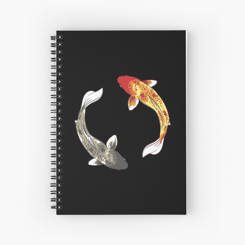 Koi Fish Yin Yang Spiral Notebook For Sale By Astralprints Redbubble