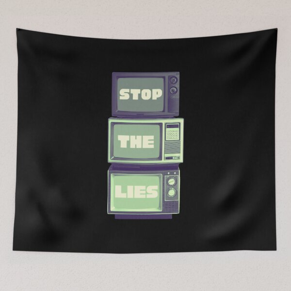 Item preview, Defund the Media - Cool Vintage TV T-shirt Green designed and sold by CadeTX.