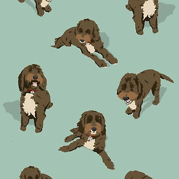 Artwork thumbnail, Cockapoo Pattern by Tilly Scribbles