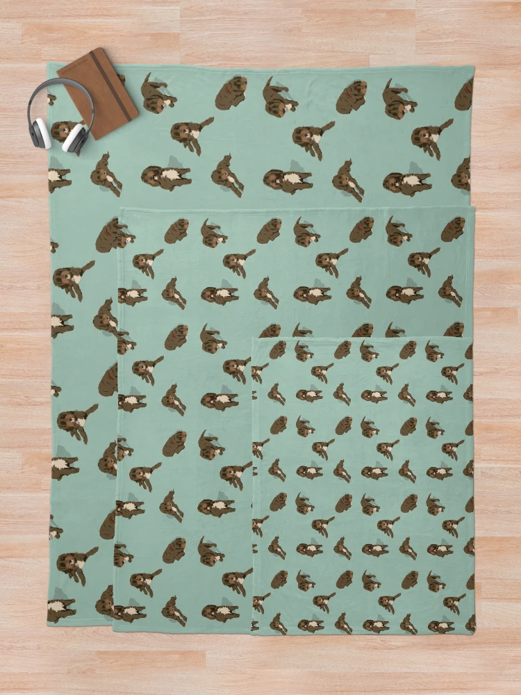 Thumbnail 5 of 6, Throw Blanket, Cockapoo Pattern designed and sold by Tilly Scribbles.