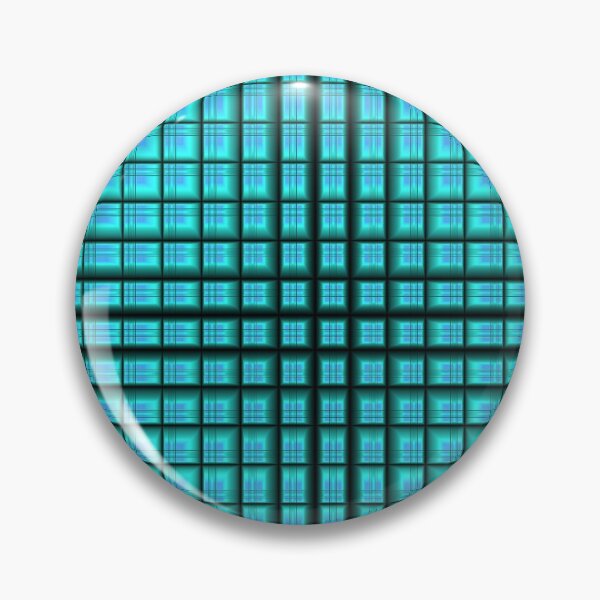 Item preview, Sapphire Cross - Digital Abstract Art 3d Cube Grid Pattern designed and sold by Dator-Abstracts.
