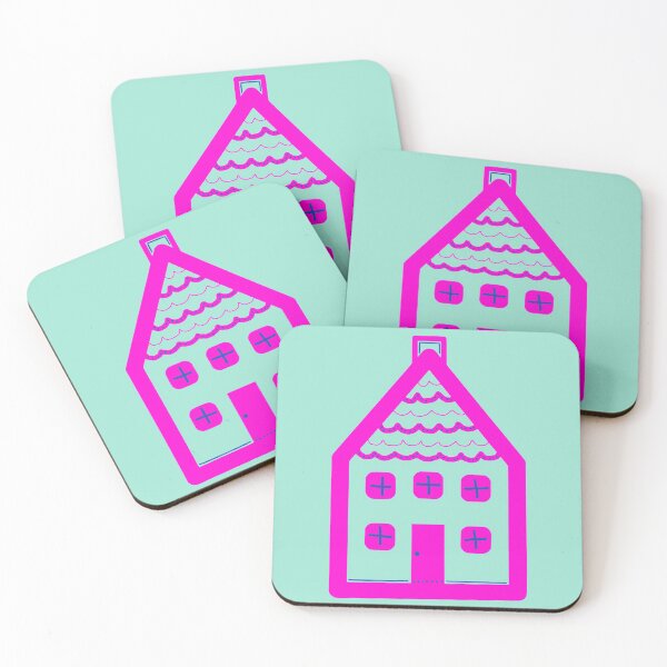Item preview, Pink House with Blue Details designed and sold by Teaching-Dos.