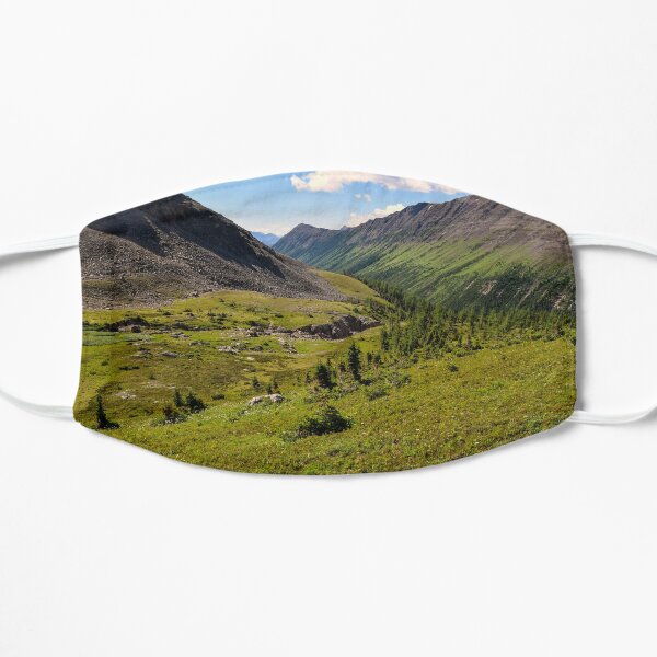 Summer Hike in the Mountains. Flat Mask