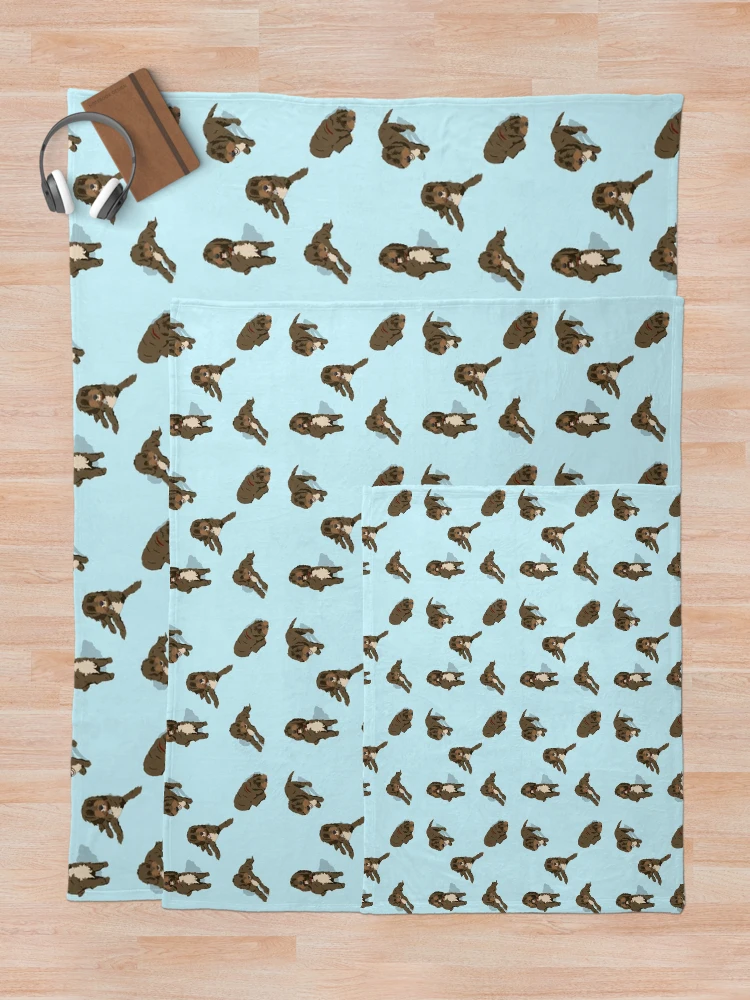 Thumbnail 5 of 6, Throw Blanket, Cockapoo Pattern designed and sold by Tilly Scribbles.