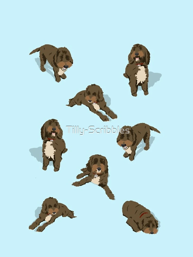 Thumbnail 4 of 4, iPhone Case, Cockapoo Pattern designed and sold by Tilly Scribbles.
