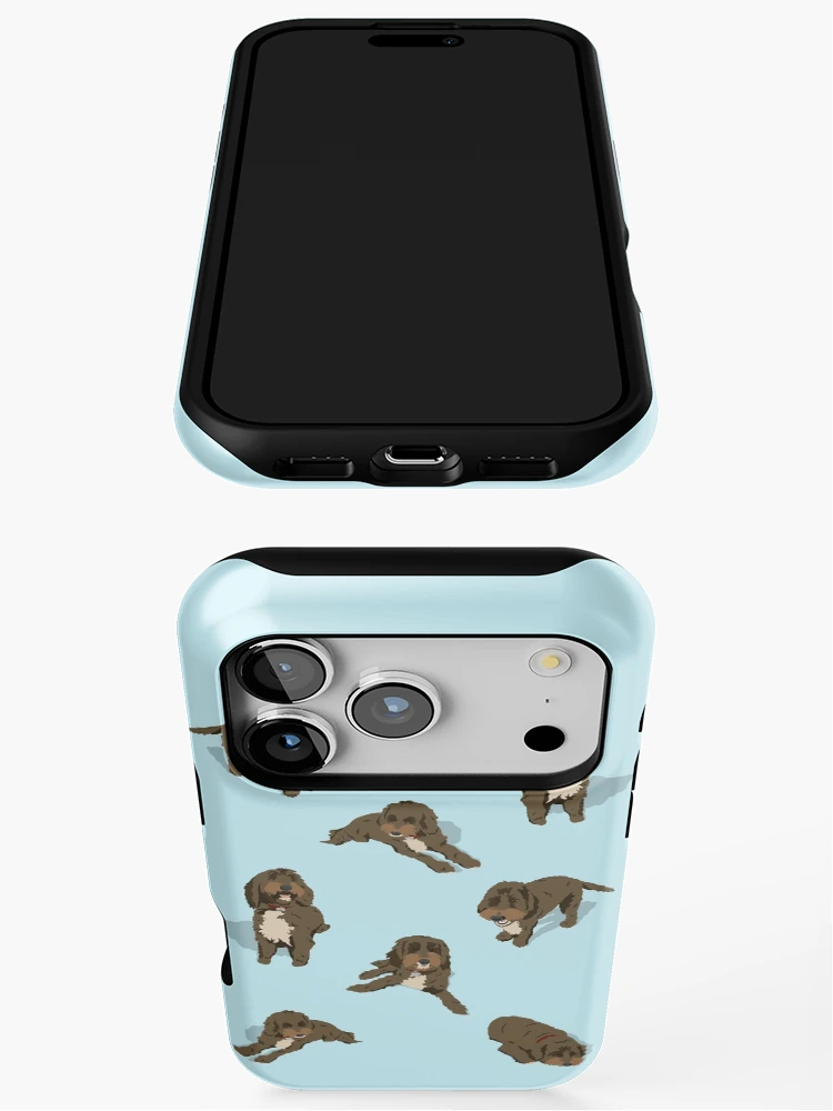 Thumbnail 3 of 4, iPhone Case, Cockapoo Pattern designed and sold by Tilly Scribbles.