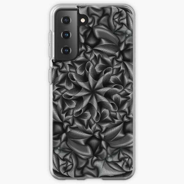 Monochromatic gray illusion pattern Samsung Galaxy Soft Case