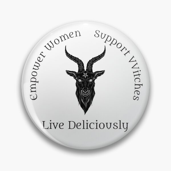 Item preview, Black Phillip Live Deliciously Occult Witch Horror Design Black text designed and sold by Outpost31Design.