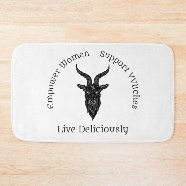 Item preview, Black Phillip Live Deliciously Occult Witch Horror Design Black text designed and sold by Outpost31Design.