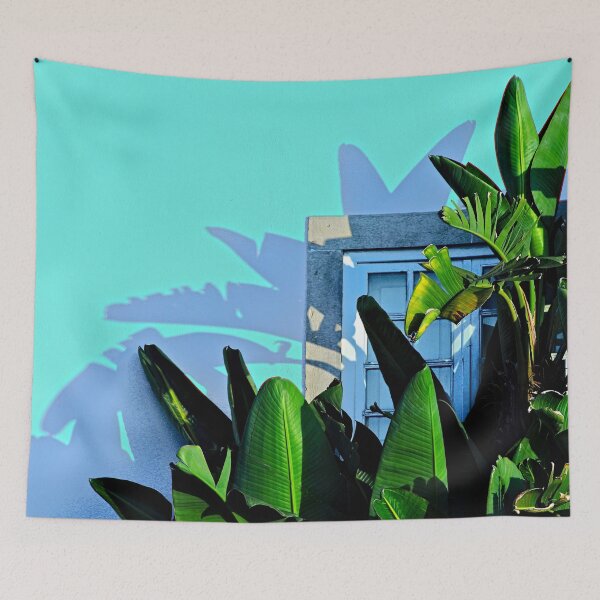 Item preview, Picturesque Tropical Banana Palm Tree House Facade Window designed and sold by Anna Lemos.
