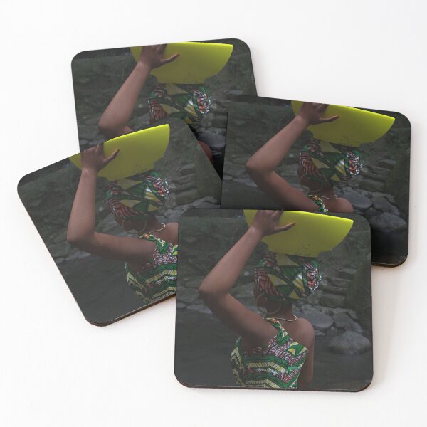 Item preview, African woman carrying basin by water 2: designed and sold by Amanio.