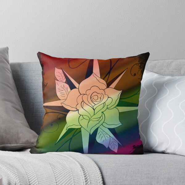 Item preview, Tattoo Style - Compass Rose - Rainbow - Black designed and sold by alecoelho1.