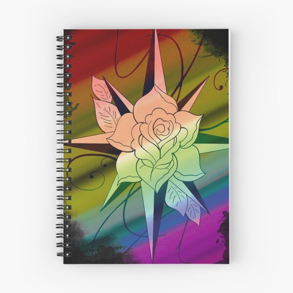 Item preview, Tattoo Style - Compass Rose - Rainbow - Black designed and sold by alecoelho1.
