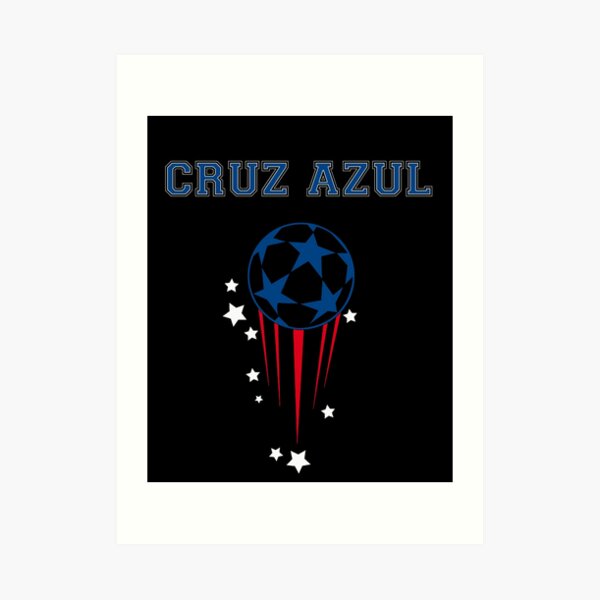 Cruz Azul Mexican Team With Soccer Ball And Stars Art Print for Sale by masterbones