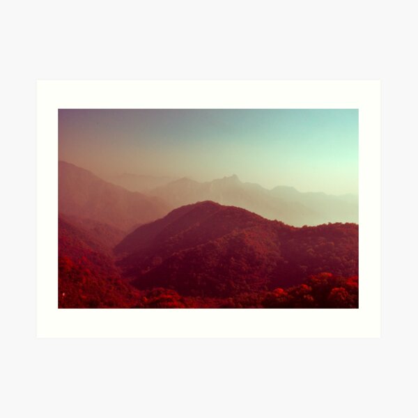 Crimson landscapes Art Print