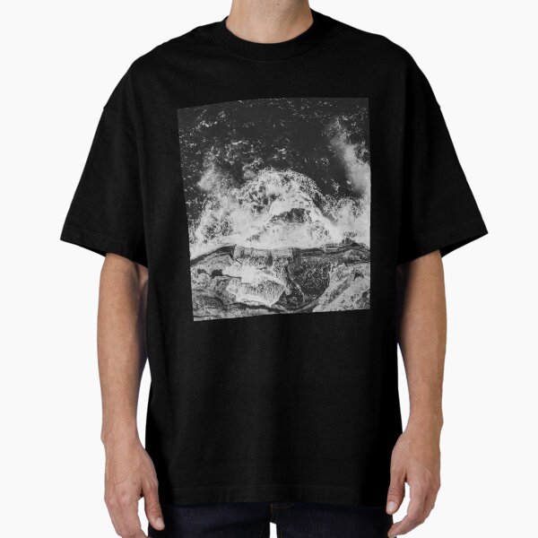 Item preview, Black and White Aerial Ocean Coast and Waves designed and sold by marta-maria.