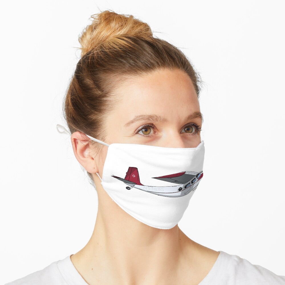 Helio Courier Bush Plane Alaska Mask