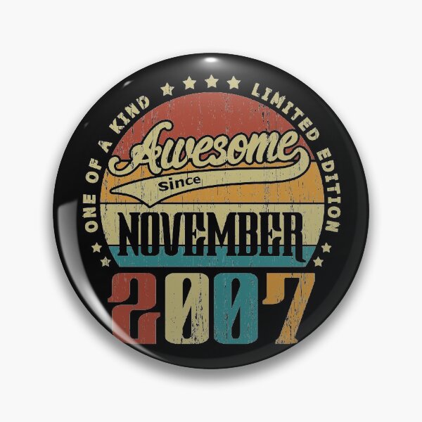 Artikelvorschau, Vintage November 2007 Einzigartig Super seit November 2007 13. Geburtstagsgeschenk 13 Jahre alt entworfen und verkauft von Takatv.