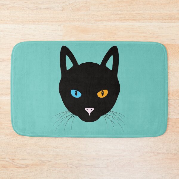 Item preview, Odd Eyed Black Cat Two Different Color Eyes Halloween Spooky design designed and sold by doodabobs.