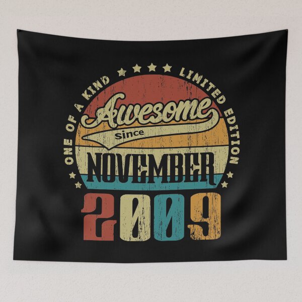 Item preview, Vintage November 2009 One Of A Kind Awesome Since November 2009 11st Birthday Gift 11 Years Old designed and sold by Takatv.