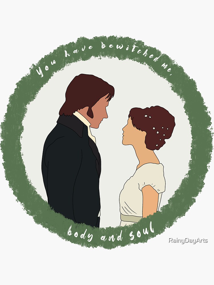 "Pride and Prejudice " Sticker by RainyDayArts Redbubble