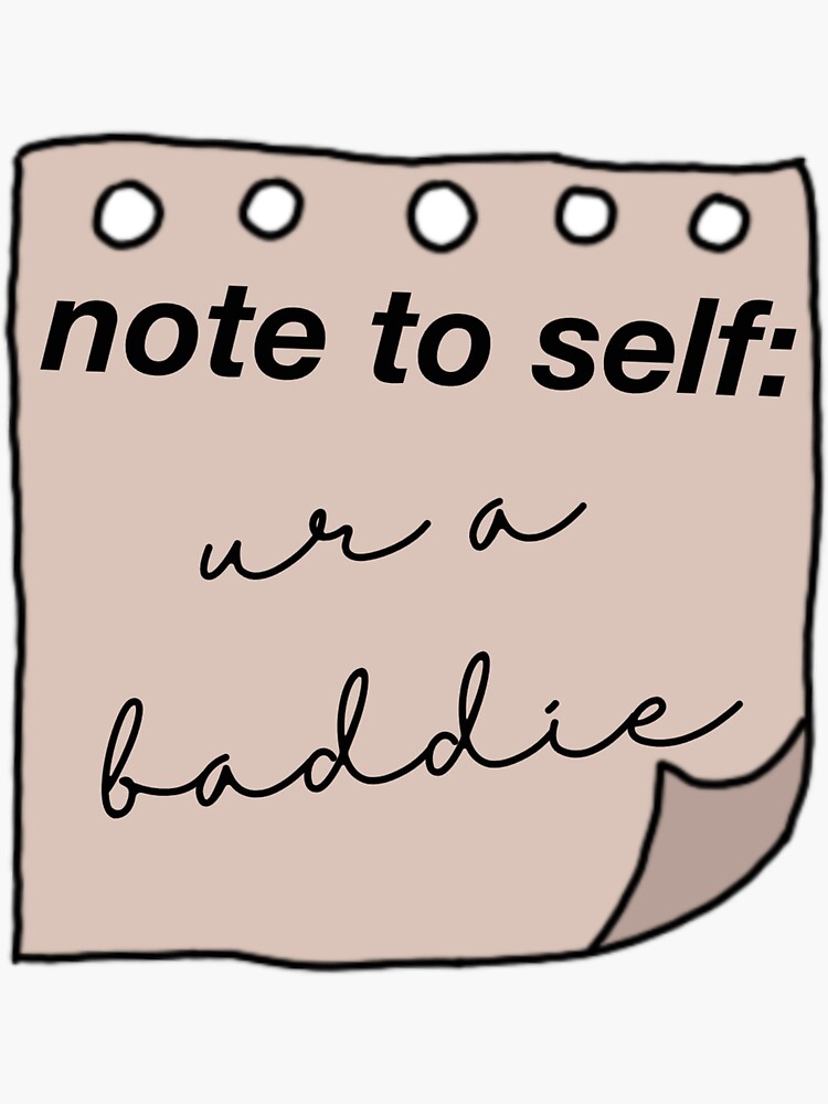 "ur A Baddie " Sticker For Sale By JustCallMeAng | Redbubble