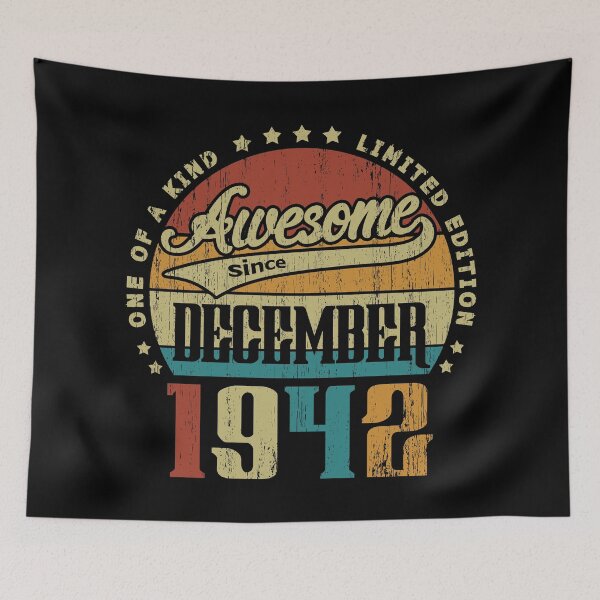 Item preview, Vintage December 1942 One Of A Kind Awesome Since December 1942 78th Birthday Gift 78 Years Old designed and sold by Takatv.