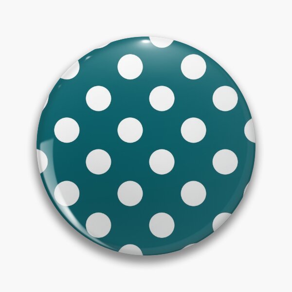 Item preview, White Polka Dots on Peacock Blue Background designed and sold by Bumblefuzzies.