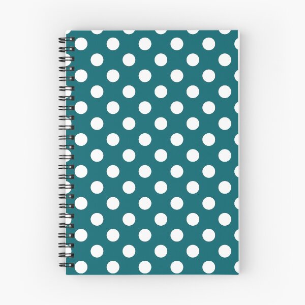 Item preview, White Polka Dots on Peacock Blue Background designed and sold by Bumblefuzzies.