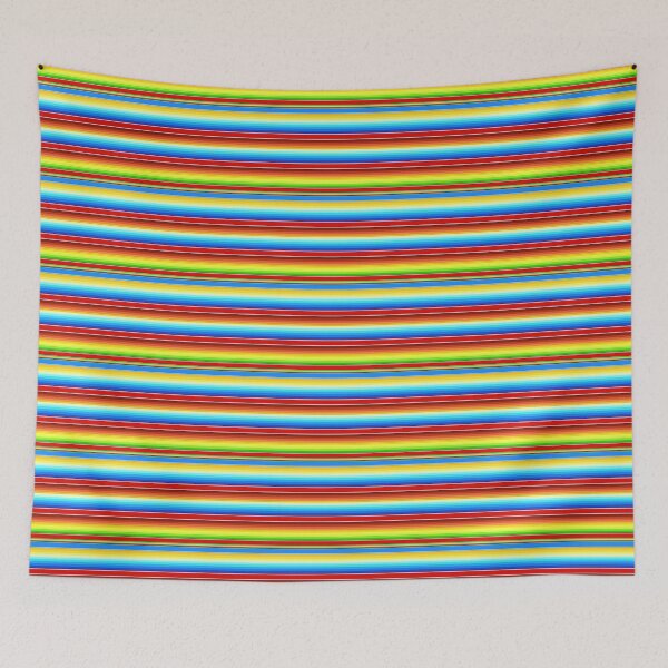Item preview, Super colorful striped mexican blanket pattern designed and sold by natalyon.
