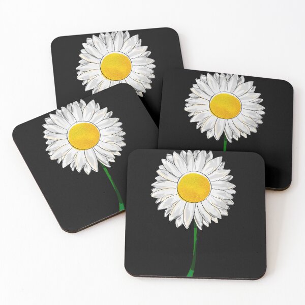 Item preview, Daisy Flower (Black) designed and sold by alecoelho1.