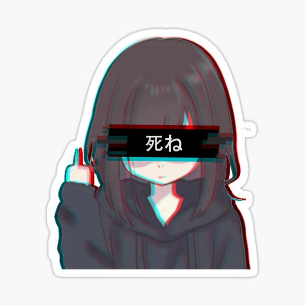 Anime Menhera chan sad why | Sticker