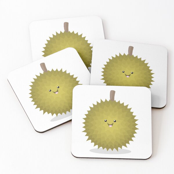 Item preview, Cute happy durian fruit cartoon illustration designed and sold by FrogFactory.