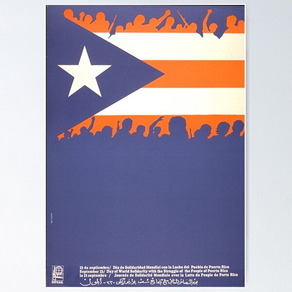Item preview, Day of World Solidarity with the Struggle of the People of Puerto Rico - Flag Outline designed and sold by propagate.