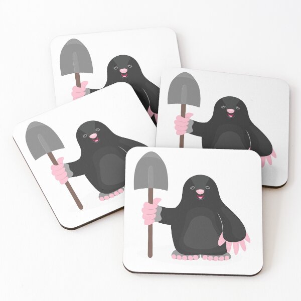 Item preview, Cute happy mole cartoon illustration designed and sold by FrogFactory.