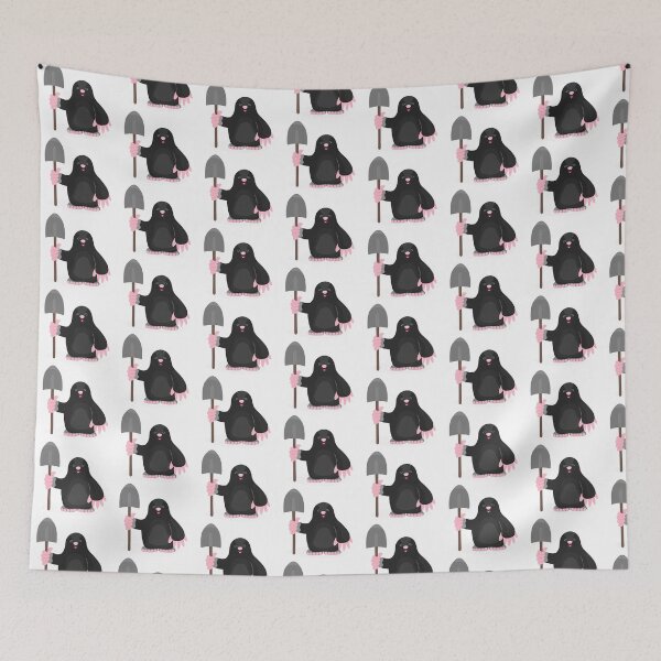Item preview, Cute happy mole cartoon illustration designed and sold by FrogFactory.
